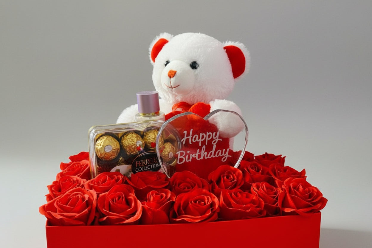 Romantic Luxury Gift Box with Crystal Plaque & VS Fragrance set