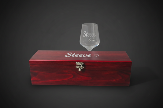 Personalized Wine Box & Glass – Luxury Gift