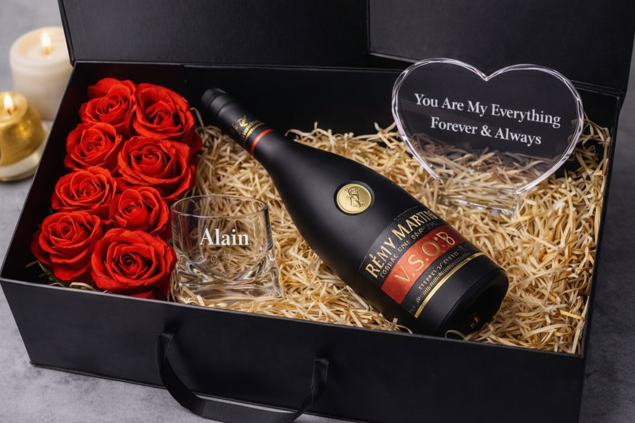 Luxury Cognac & Crystal Gift Box