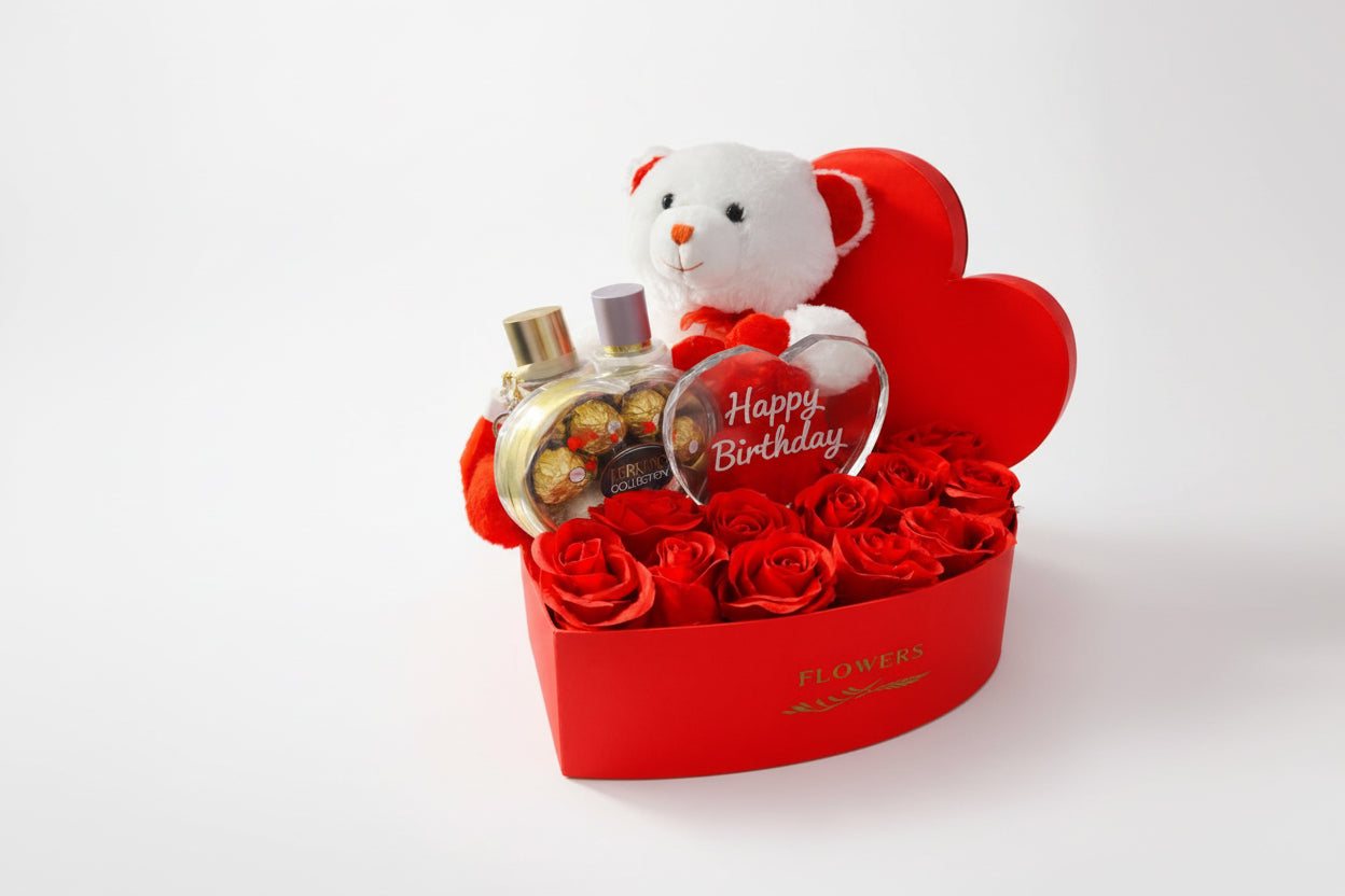 Romantic Luxury Gift Box with Crystal Plaque & VS Fragrance set