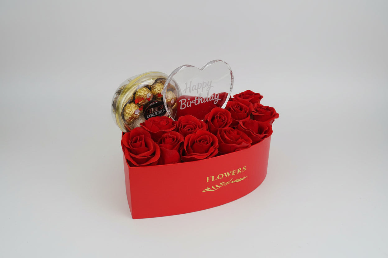 Romantic Luxury Gift Box with Crystal Plaque & VS Fragrance set